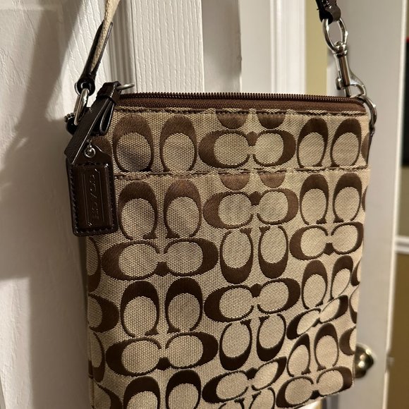 Coach Signature Stripe Convertible Shoulder Bag Barely Used - Picture 5 of 9